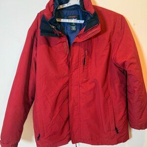 L.L. Bean Red Insulated Jacket | Men’s Size Large | Warm Outdoor Winter Coat